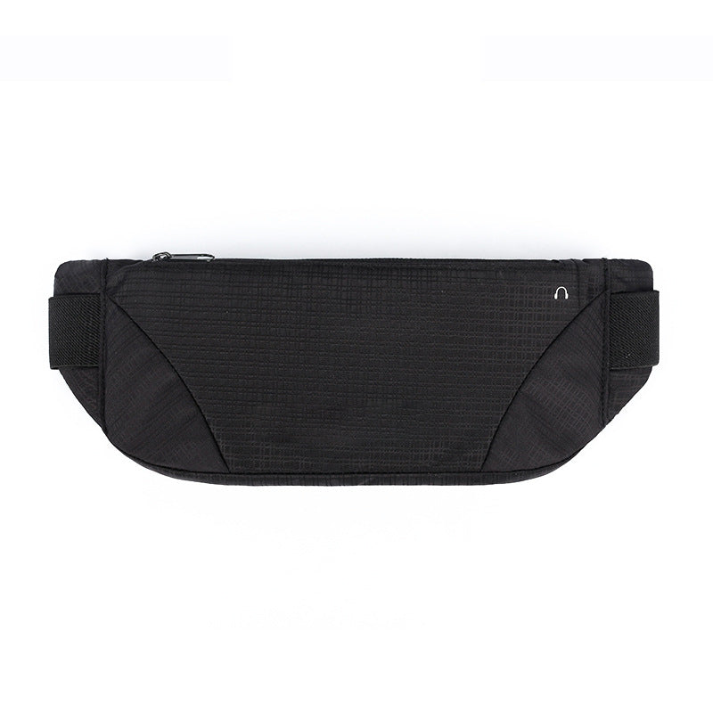 SPORX Waterproof Light Slim Running Belt Zip Waist Pouch Black
