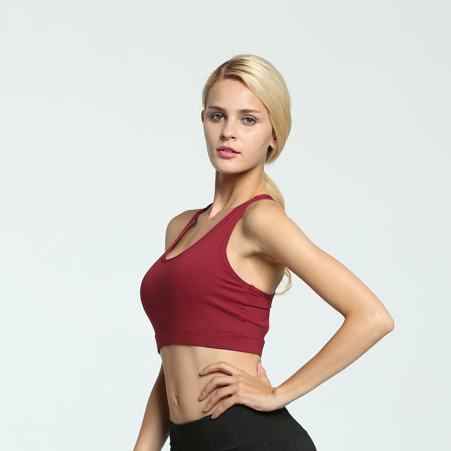 SPORX Women's Sports Bra with Phone holder Red