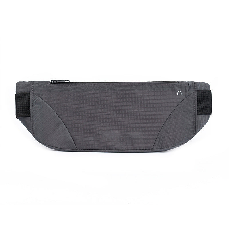 SPORX Waterproof Light Slim Running Belt Zip Waist Pouch Charcoal