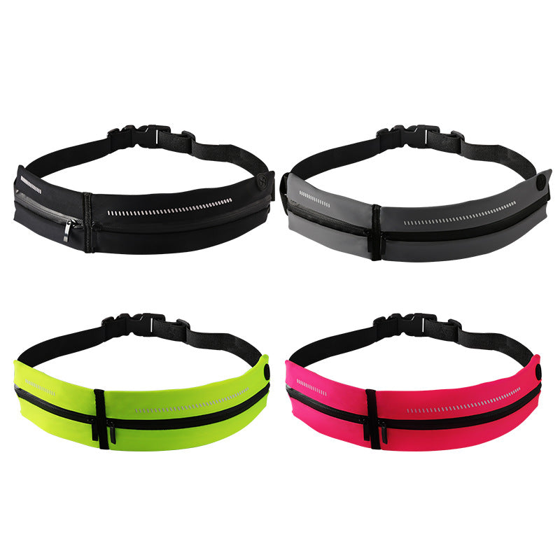 4x SPORX Double Pouch Slim Light Running Belt 4 Colour Family Package