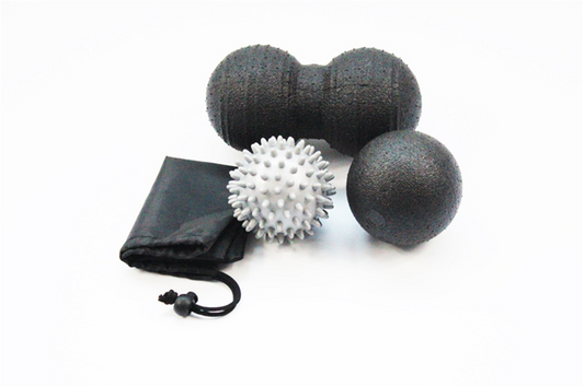 SPORX Massage Ball Set ¨C Includes Rubber, Spiky and Foam Roller Massager Balls