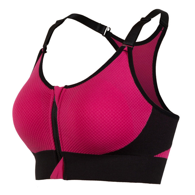 SPORX Zip Front Sports Bra Wireless Post-Surgery Bra Active Yoga Sports Bras