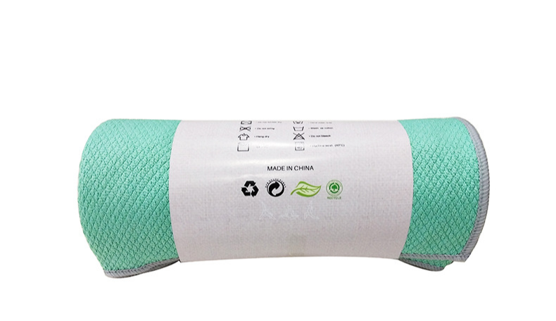 SPORX Yoga mat towel non slip for hot yoga Green