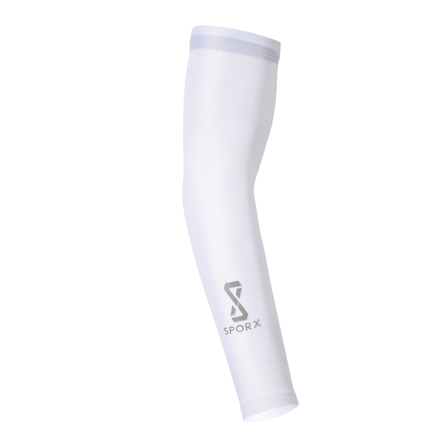 SPORX Arm Sleeve, Compression Arm Sleeve w/ Elbow Pad (1 Sleeve) White
